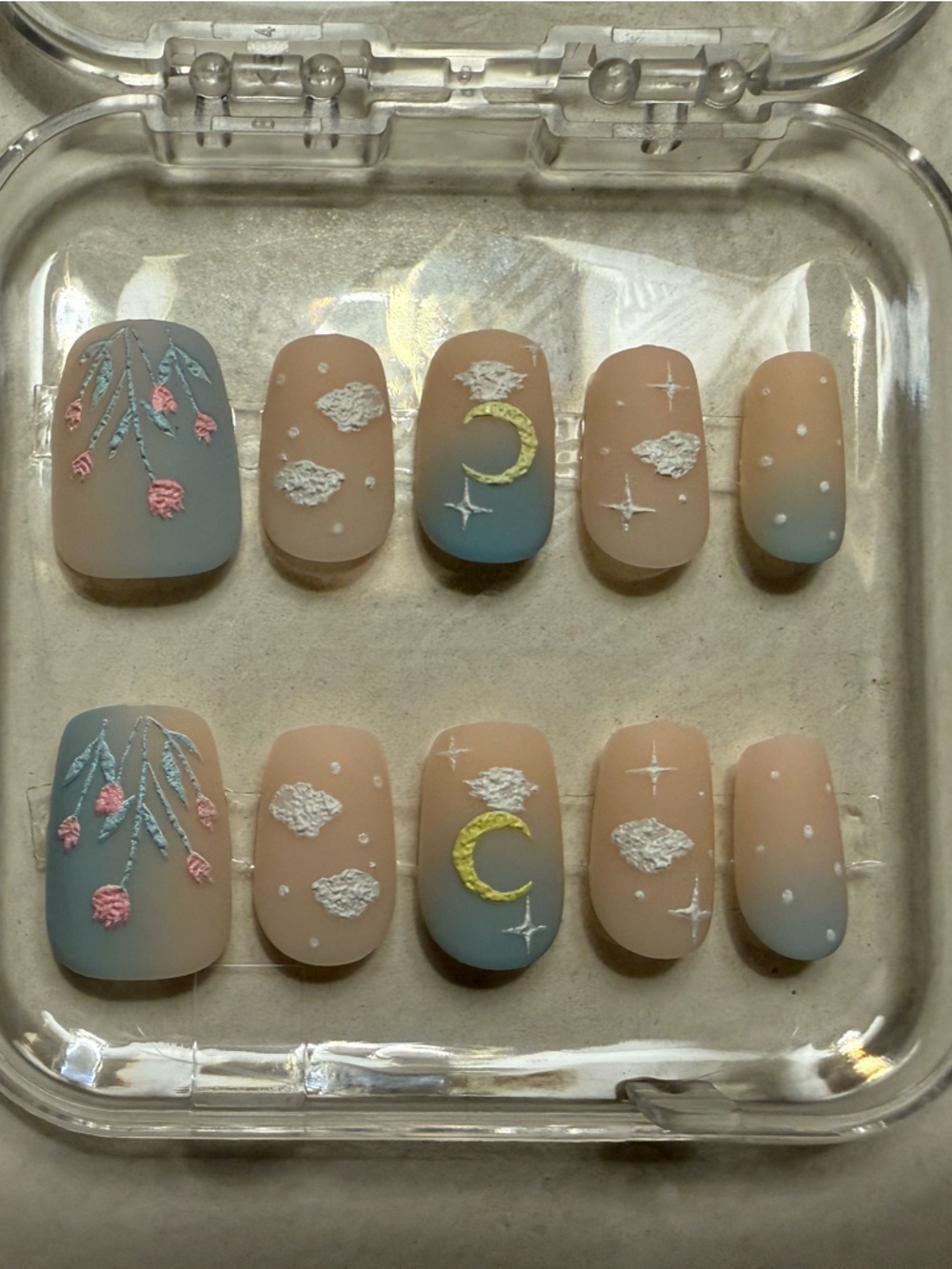 Moon and Cloud Nail Art Set - Picture 1 of 2